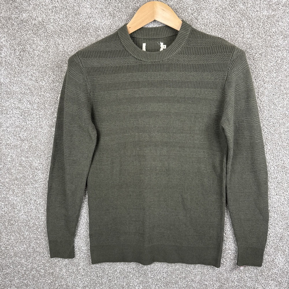 Taylor Stitch Hugo Pullover Sweater Olive Green Men's Size 36 NEW